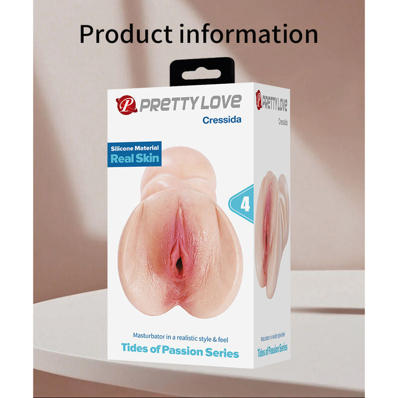 PRETTY LOVE - CRESSIDA COMPACTO MASTURBADOR DE VAGINA REALISTA EM SILICONE NATURAL