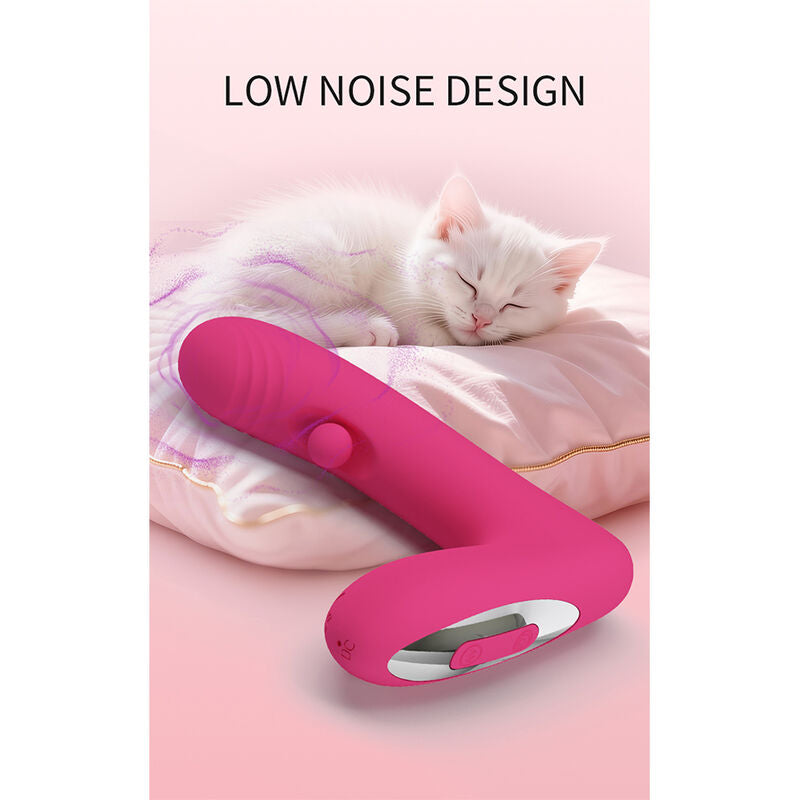 PRETTY LOVE - DUDEN VIBRADOR DE SILICONE RECARREGÁVEL COM 12 MODOS DE VIBRAÇÃO E 3 MODOS DE BALANÇO, ROSA.