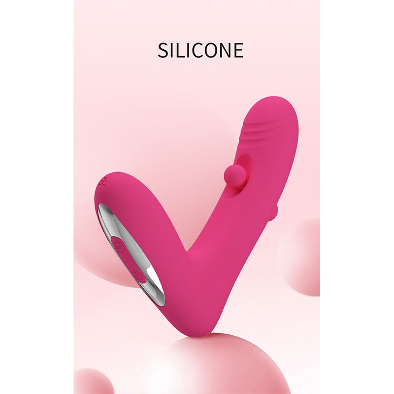 PRETTY LOVE - DUDEN VIBRADOR DE SILICONE RECARREGÁVEL COM 12 MODOS DE VIBRAÇÃO E 3 MODOS DE BALANÇO, ROSA.