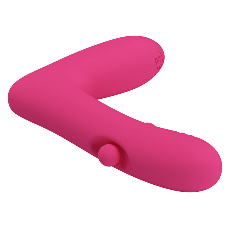PRETTY LOVE - DUDEN VIBRADOR DE SILICONE RECARREGÁVEL COM 12 MODOS DE VIBRAÇÃO E 3 MODOS DE BALANÇO, ROSA.