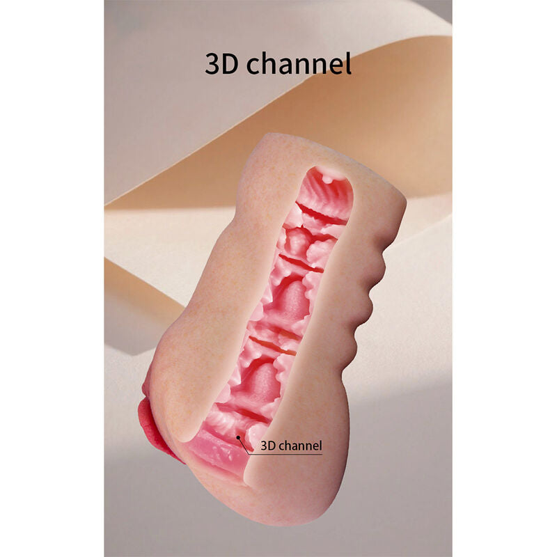 PRETTY LOVE - JESSAMINE MASTURBADOR VAGINAL DE SILICONE REALISTA, COMPACTO, NATURAL