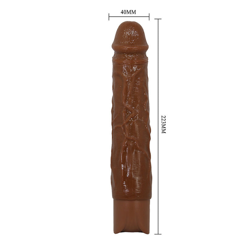 PRETTY LOVE - KESSLER VIBRADOR REALISTA COM 10 MODOS DE VIBRAÇÃO E 10 INTENSIDADES, 22 CM, MARROM