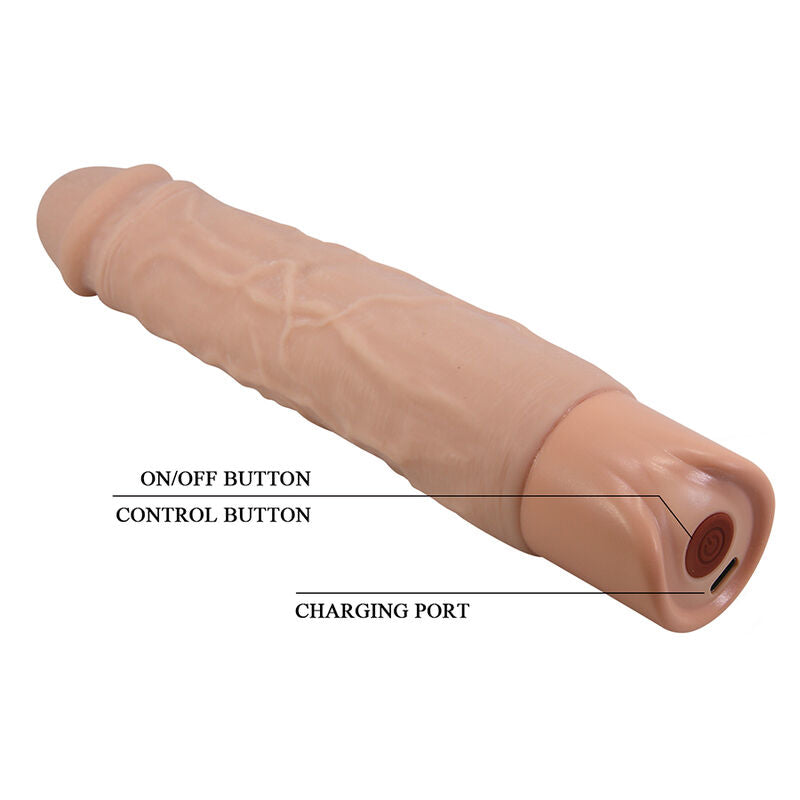 PRETTY LOVE - KESSLER DILDO VIBRATÓRIO REALISTA COM 10 MODOS DE VIBRAÇÃO E 10 NÍVEIS DE PROFUNDIDADE, 22 CM NATURAL