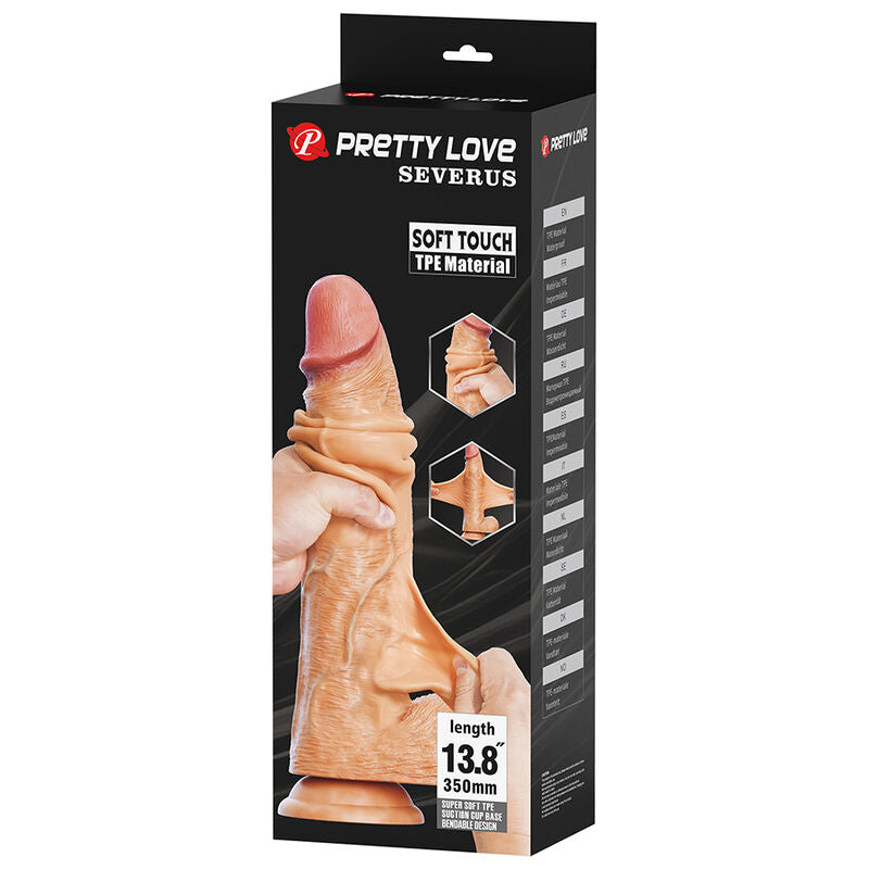 PRETTY LOVE - SEVERUS DILDO DESLIZANTE COM TOQUE SUAVE E REALISTA DE 35 CM NATURAL