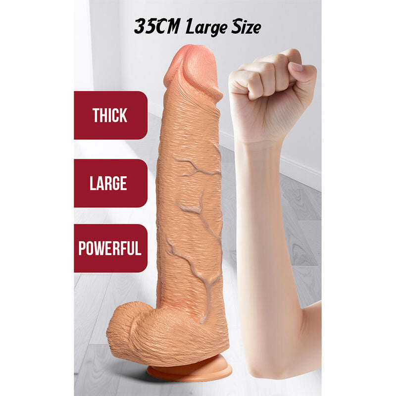 PRETTY LOVE - SEVERUS DILDO DESLIZANTE COM TOQUE SUAVE E REALISTA DE 35 CM NATURAL