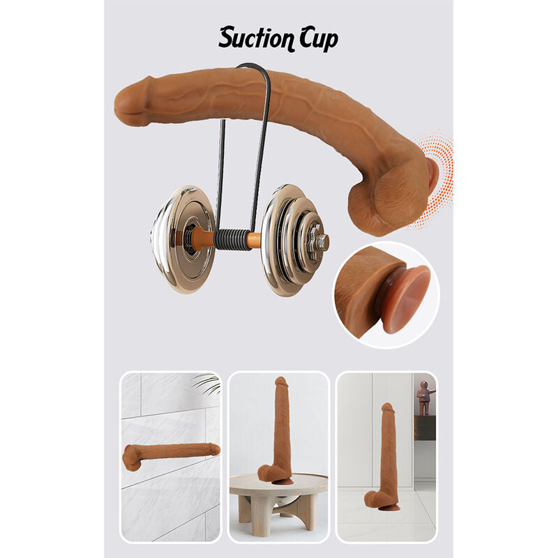 PRETTY LOVE - VIGGO DILDO DESLIZANTE COM TOQUE SUAVE E REALISTA, 36,5 CM MARROM
