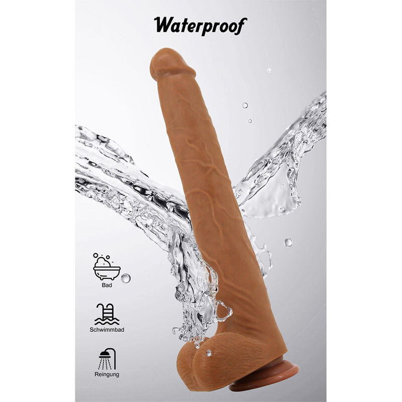 PRETTY LOVE - VIGGO DILDO DESLIZANTE COM TOQUE SUAVE E REALISTA, 36,5 CM MARROM