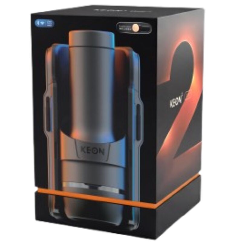 KIIROO - KEON 2 COMBO MASTURBADOR AUTOMÁTICO INTERATIVO COM SENSAÇÃO DE ESTIMULAÇÃO PRETO/AZUL