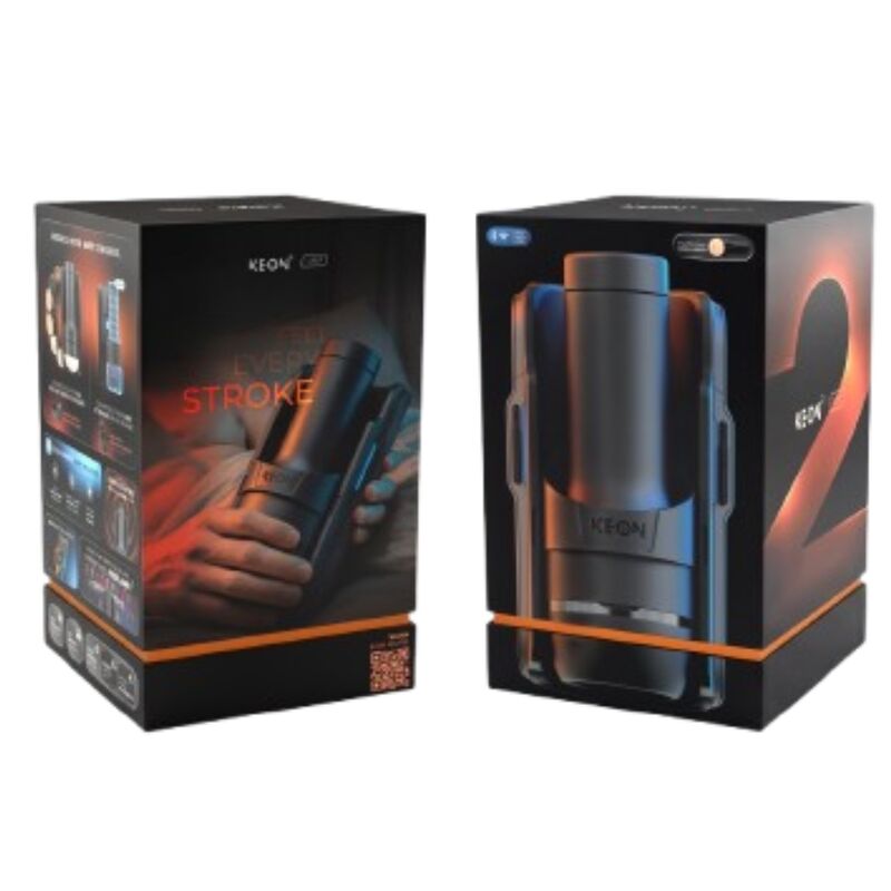 KIIROO - KEON 2 COMBO MASTURBADOR AUTOMÁTICO INTERATIVO COM SENSAÇÃO DE ESTIMULAÇÃO PRETO/AZUL