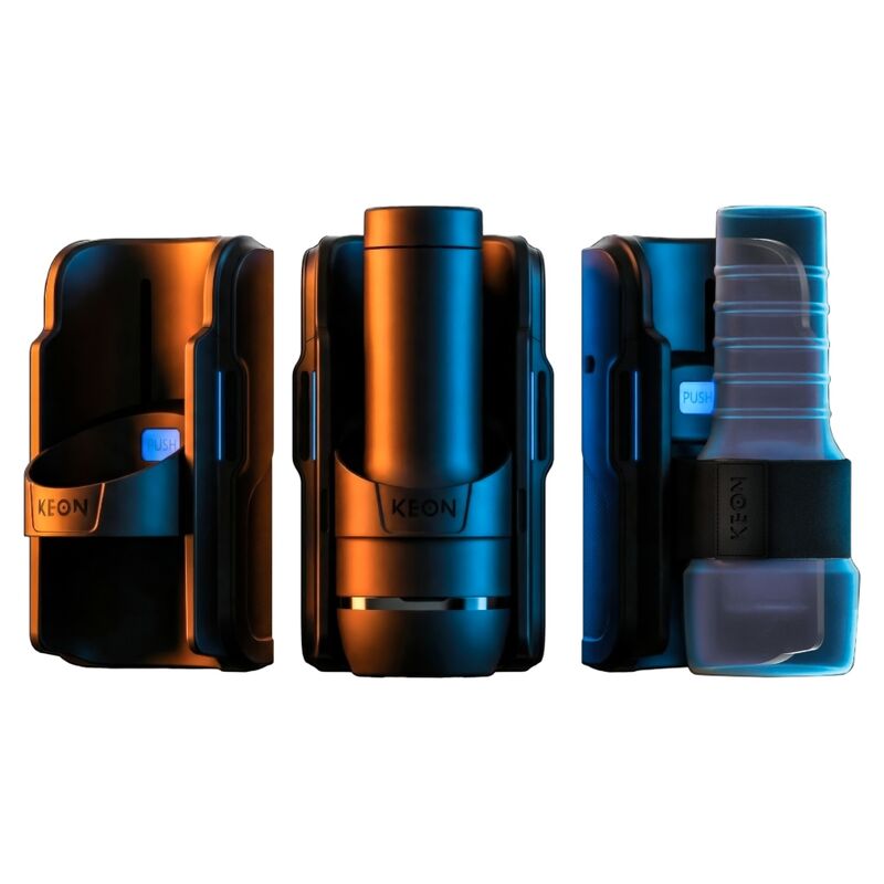 KIIROO - KEON 2 COMBO MASTURBADOR AUTOMÁTICO INTERATIVO COM SENSAÇÃO DE ESTIMULAÇÃO PRETO/AZUL