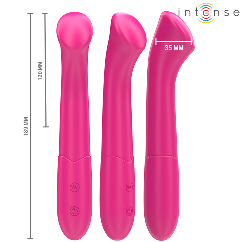 INTENSE - VIBRADOR PATY 19 CM FLEXÍVEL 10 VIBRAÇÕES MODELO 2 ROSA