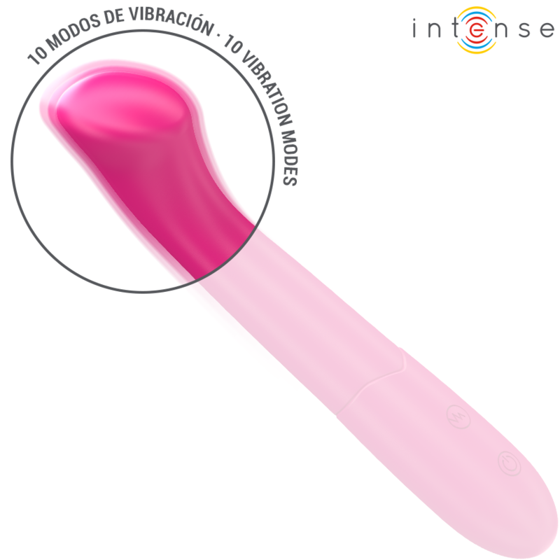 INTENSE - VIBRADOR PATY 19 CM FLEXÍVEL 10 VIBRAÇÕES MODELO 2 ROSA