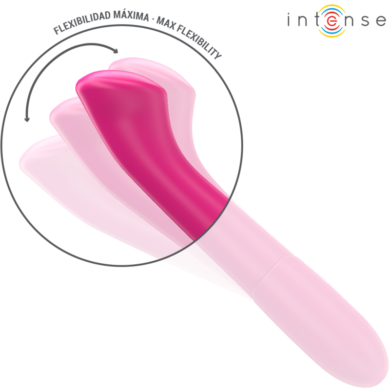 INTENSE - VIBRADOR PATY 19 CM FLEXÍVEL 10 VIBRAÇÕES MODELO 2 ROSA
