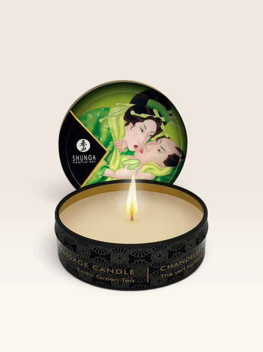 SHUNGA - MINI CARESS BY CANDELIGHT MASSAGE VELA T VERDE 30 ML