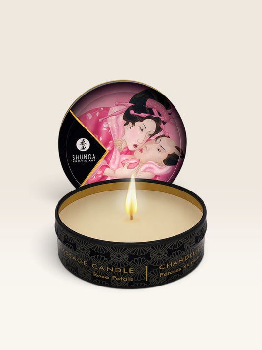 SHUNGA - MINI CARESS BY CANDELIGHT ROSES VELA DE MASSAGEM 30 ML