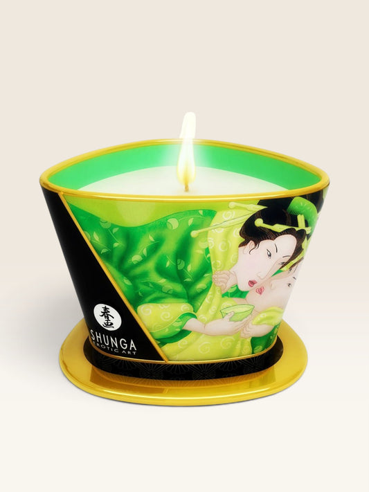 SHUNGA - MINI CARESS BY CANDELIGHT MASSAGE VELA T VERDE 170 ML