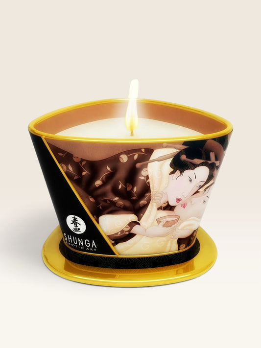 SHUNGA - MINI CARESS BY CANDELIGHT VELA DE MASSAGEM DE CHOCOLATE 170 ML