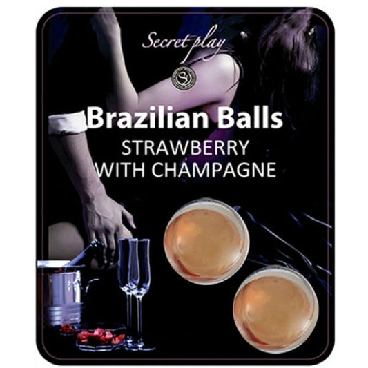 SecretPlay — Conjunto de Bolas Brasileiras Morango e Champanhe