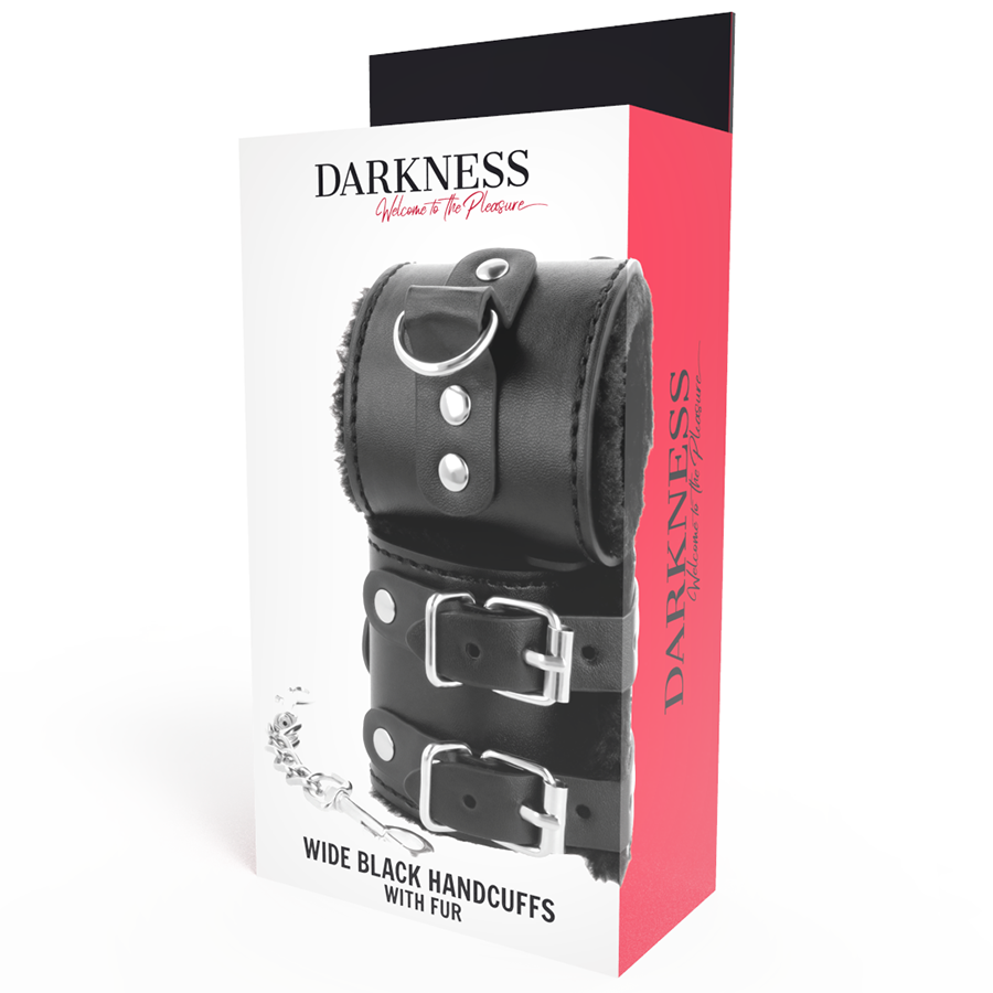 Darkness — Algemas de Couro Ajustáveis, Pretas