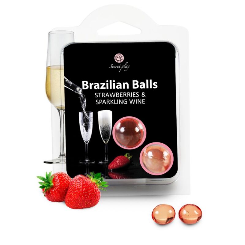SecretPlay — Conjunto de Bolas Brasileiras Morango e Champanhe