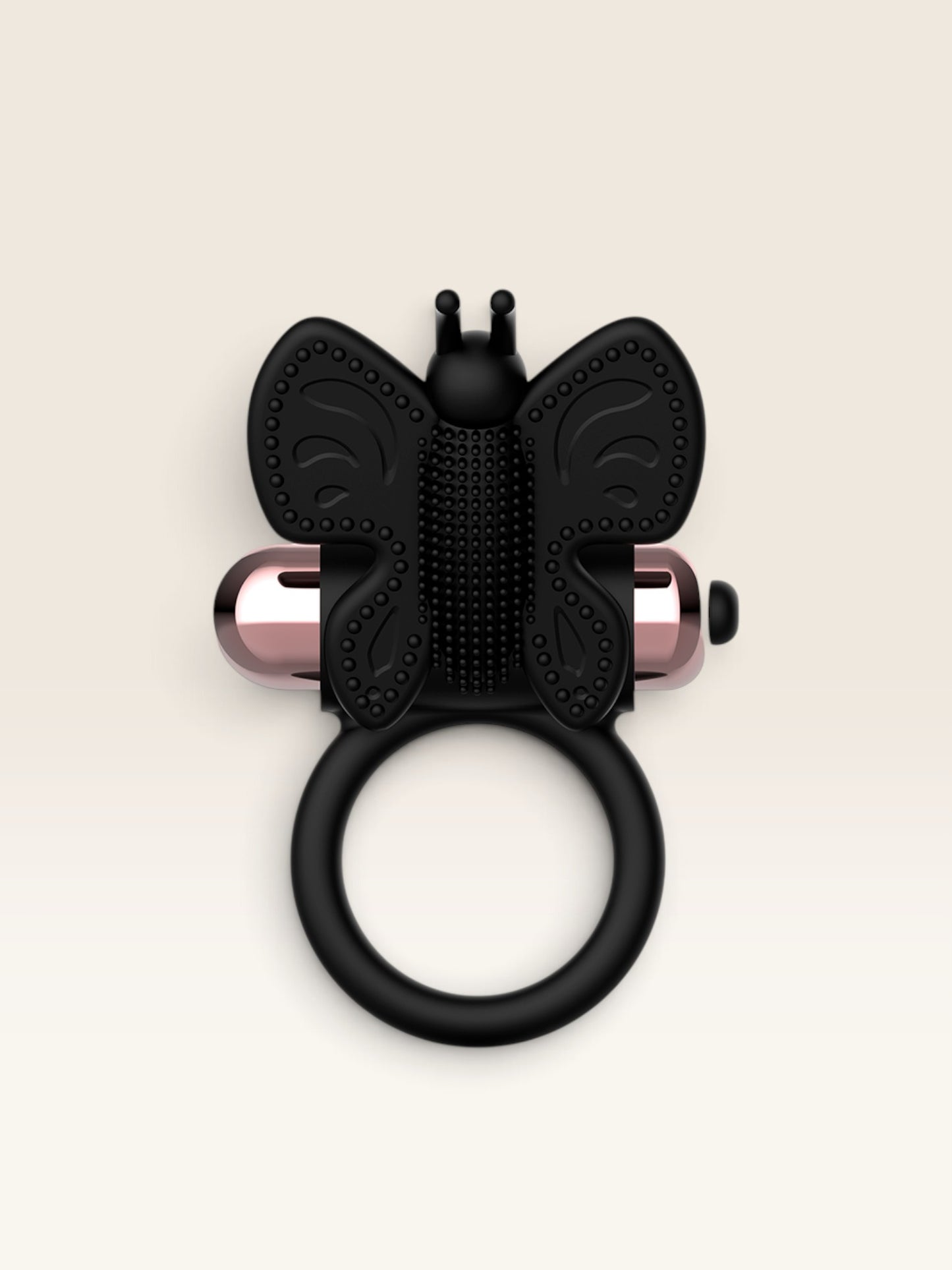 COQUETTE CHIC DESIRE - ANEL BORBOLETA COM VIBRADOR PRETO/ OURO