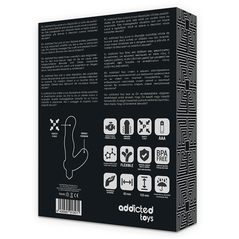 ADDICTED TOYS — P-SPOT VIBE Estimulador Anal de Próstata