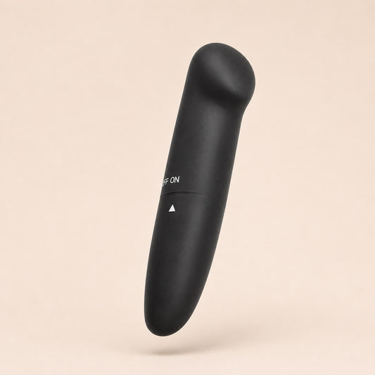 Vibrador slim preto. Prazer feminino discreto